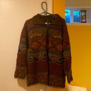 Peruvian 100% Alpaca Button-Up Sweater